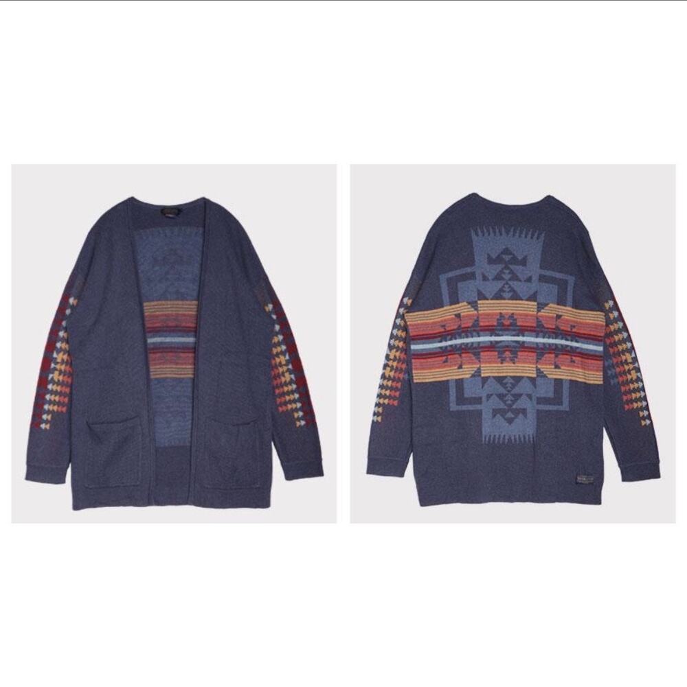 Pendleton Chief Joseph Aztec Southwest Tribal Cardigan Sweater Women's XL